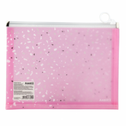 Фото - Папка на блискавці zip-lock, А5+, Shine, рожева 47132