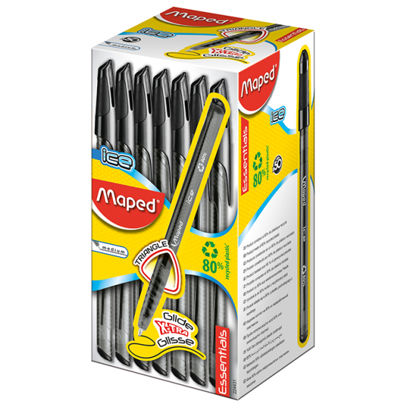 Фото - Ручка кулькова ICE 1.0мм, чорний (уп.50) 29128 Фото - Ручка кулькова ICE 1.0мм, чорний (уп.50) 29128