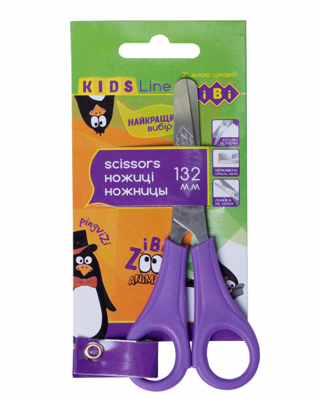 Фото - Ножиці дитячі 132мм з лінійкою, фіолетовий (уп.12/ящ.240) 9238 Фото - Ножиці дитячі 132мм з лінійкою, фіолетовий (уп.12/ящ.240) 9238