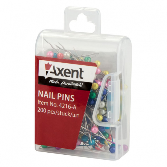 Фото - Шпильки кольорові, 34 мм, 200 шт., пласт. контейнер (уп.12) 35535 Фото - Шпильки кольорові, 34 мм, 200 шт., пласт. контейнер (уп.12) 35535