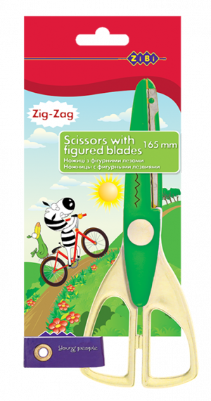 Фото - Ножиці дитячі 'зіг-заг' 165мм, зелений (уп.12/ящ.144) 9227 Фото - Ножиці дитячі 'зіг-заг' 165мм, зелений (уп.12/ящ.144) 9227