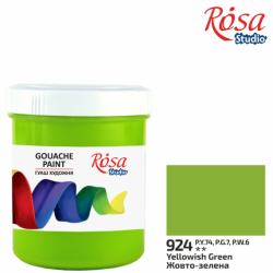 Фото - Фарба гуашева, 100мл, Жовто-зелена,ROSA Studio 54752