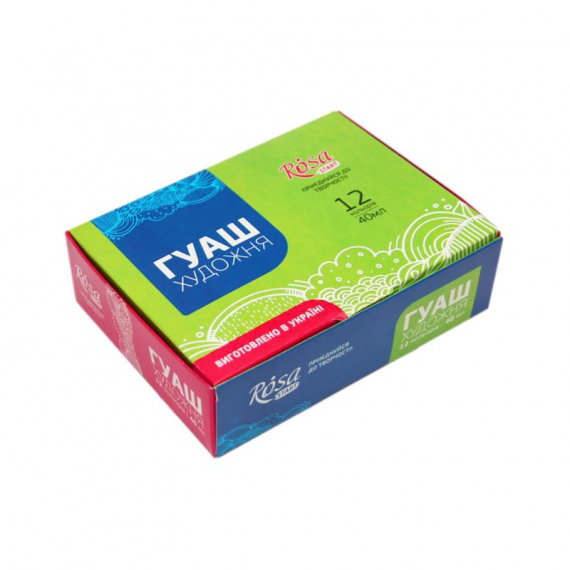 Фото - Набір гуашевих фарб CLASSIC, 12*40мл, ROSA Studio (ящ.12) 28241