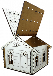 Фото - МДФ Будиночок № 2 скринька з 2а кришк. 14*13*14см М-2075 49844 Фото - МДФ Будиночок № 2 скринька з 2а кришк. 14*13*14см М-2075 49844