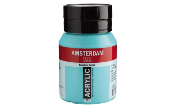 Фото - Фарба акрилова AMSTERDAM, (661) Бірюзовий зелений, 500 мл, Royal Talens 52032 Фото - Фарба акрилова AMSTERDAM, (661) Бірюзовий зелений, 500 мл, Royal Talens 52032