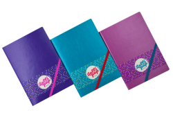 Блокнот діловий LOLLIPOP LOGO2U А5, 96арк., Клітинка, обкладинка зі штучної шкіри, рожевий