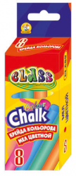 Фото - Крейда кольорова кругла,8 шт (4кол*2шт), 10*82мм, 7609 CLASS,(уп.24/288) 37537
