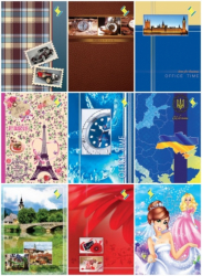 Фото - Блокнот А7 32арк. обклад. ламін, блок офсет, фінск., клітка, тв. палітурка, ТМ СкарбУкра (уп.40) 313