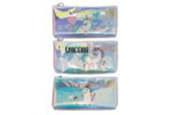 Пенал-косметичка лазерний ТПУ Єдинороги 20 * 9 * 2,5 см