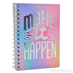 Зошит на спіралі з тисненням фольгою А5, 100 аркушів, 70 грам, матова ламінація