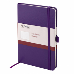 Книга записна Partner, 125*195, 96арк, кліт, фіолетова