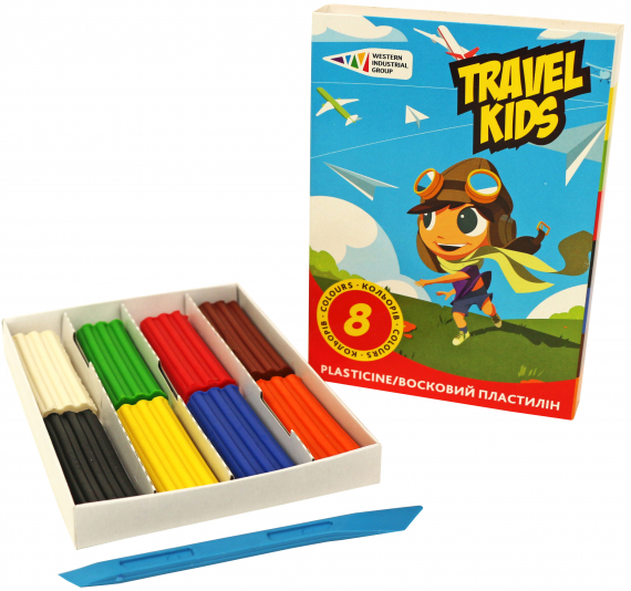 Фото - Пластилін восковий, 8 кол. 96 г. Travel Kids 52411 Фото - Пластилін восковий, 8 кол. 96 г. Travel Kids 52411
