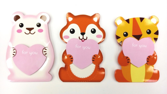 Фото - Блокнот дитячий 78x116mm, 60g, 40 л, Звірята 1 + серце з липким шаром 20л./24/ 56634 Фото - Блокнот дитячий 78x116mm, 60g, 40 л, Звірята 1 + серце з липким шаром 20л./24/ 56634