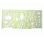 Фото - Лінійка-трафарет 'Офіцерська', 20 см, димчаста, в блістері з карт. підвісом 4054 Фото - Лінійка-трафарет 'Офіцерська', 20 см, димчаста, в блістері з карт. підвісом 4054