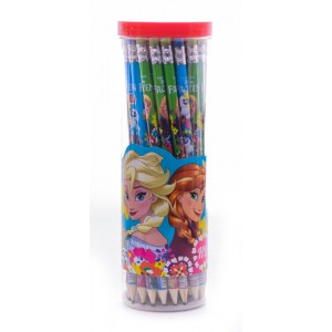 Фото - Карандаш ч/гр круглый с ласт. в пл. тубе 'Frozen', 39шт/уп 32478