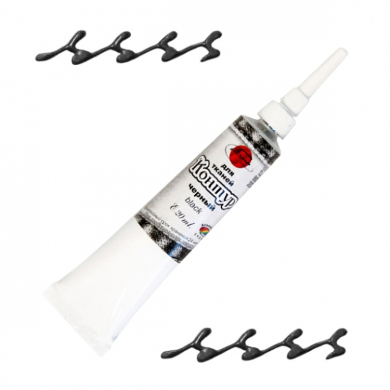 Фото - Контур для тканин, Чорний, 20 мл, Таир 45363 Фото - Контур для тканин, Чорний, 20 мл, Таир 45363