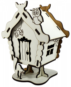 Фото - МДФ Будиночок № 7 хатинка на куряч.ніжках 7,5*8*15см М-2080 49849 Фото - МДФ Будиночок № 7 хатинка на куряч.ніжках 7,5*8*15см М-2080 49849