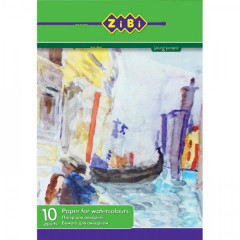 Папір для акварелі, А3, 10 аркушів, 200г/м2, в картонній папці, KIDS Line