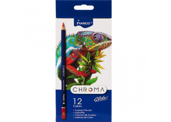 Фото - Олівці MARCO CHROMA 12 кол., шестигр, -СтриженьSP- 3,3mm -8010-12CB ( уп12шт) Картон 55739