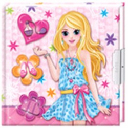 Фото - Блокнот дитячий на замочку 135x135mm, 70g, 56 л, дівчинка 36300 Фото - Блокнот дитячий на замочку 135x135mm, 70g, 56 л, дівчинка 36300