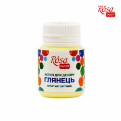 Фото - Акрил для декору *30, Жовтий світлий, глянцевий, 20 мл, ROSA Studio 38979