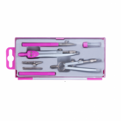 Фото - Готовальня BASIS 7 предметів, рожева 9182