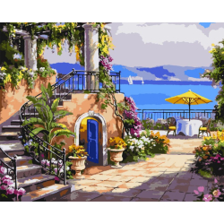 Картина за номерами SANTI &quot;Морська набережна&quot; 40*50 см