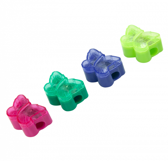 Фото - Чинка для олівців МЕТЕЛИК з контейнером, 1 отв. в пл. коробці., ассорті, SMART Line (уп.36) 38498