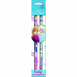 Фото - Карандаш ч/гр круглый с ласт. в траймикард 'Frozen', 2шт/уп 40812