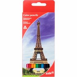 Фото - Олівці кольорові тригранні, 12 шт. Kite 'Міста' 36176