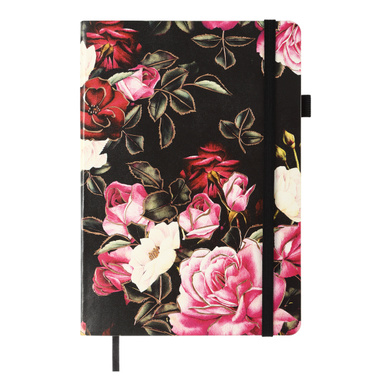 Фото - Блокнот діловий CHERIE А5, 96л, чистий, обкладинка штучна шкіра, чорний 63622