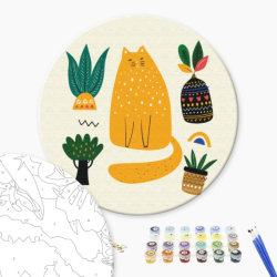 Картина за номерами: Помаранчовий мур (Розмір M), 30 см