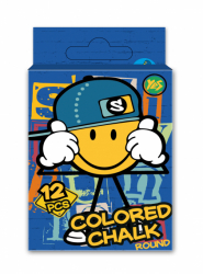 Фото - Крейда кольорова, кругла, 12 шт 'Smiley World' 39852