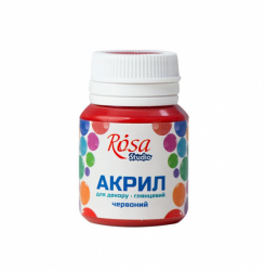 Фото - Акрил для декору * 7, Червоний, глянцевий, 20 мл, ROSA Studio 39037