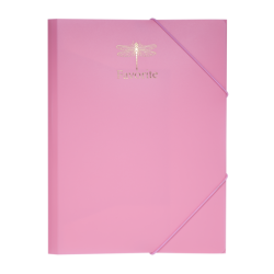 Папка пласт. А4 на гумках PASTEL, рожевий