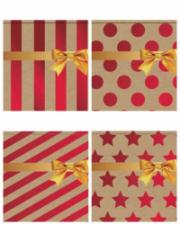 Фото - Пакет паперовий 23х18х10 см диз КРЕ1309 КРЕ1310 КРЕ1311 КРЕ1312 крафт 50822