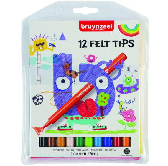 Фото - Набір дитячих фломастерів, 12 кол., Bruynzeel 51668 Фото - Набір дитячих фломастерів, 12 кол., Bruynzeel 51668