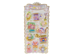 Наліпка пластикова з фольгою, гелем та глітером20,5*9,5см, Одноріг  10шт/уп