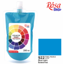 Фото - Фарба гуашева, 200мл, Блакитна, ROSA Studio 54814