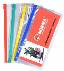 Фото - Папка на блискавці, 230*118 мм (для квитків), PP, 5059, NORMA, в уп 24 шт 35366