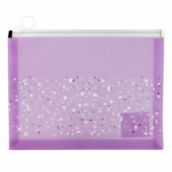 Фото - Папка на блискавці zip-lock, А5+, Shine, бузкова 47130