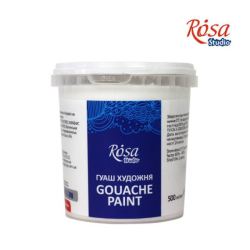 Фото - Фарба гуашева, 500 мл, Білила титанові, ROSA Studio 44576 Фото - Фарба гуашева, 500 мл, Білила титанові, ROSA Studio 44576