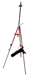 Мольберт-тринога металева, червона (92х92х203см) + сумка з ремінцем(15131), висота полотна до 78см.,