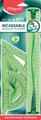 Фото - Набір лінійок UNBREAKABLE MAXI 30см. (4предмети), блістер 62463