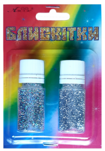 Фото - Блискітки набір 23 7гр. 2шт. Голог.срібло+срібло А- 993 30288 Фото - Блискітки набір 23 7гр. 2шт. Голог.срібло+срібло А- 993 30288