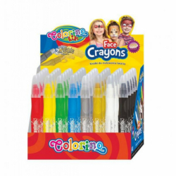 Крейда  для обличчя олівці в дисплеї 40 шт.8 кол. COLORINO (уп.40)