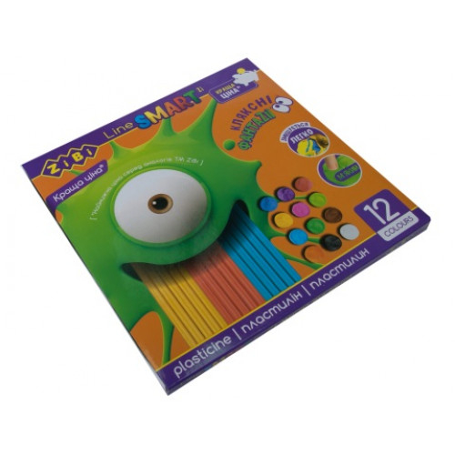 Фото - Пластилін 12 кольорів, 240 г, SMART Line, уп.12шт 62376 Фото - Пластилін 12 кольорів, 240 г, SMART Line, уп.12шт 62376