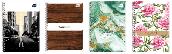 Фото - Блокнот на пружині, А6, 80 л., м'яка обкладинка, клітинка, без полів, асорті 56657 Фото - Блокнот на пружині, А6, 80 л., м'яка обкладинка, клітинка, без полів, асорті 56657