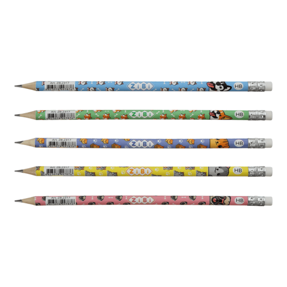 Фото - Олівець графітовий PETS HB, з гумкою, туба 63239