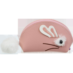 Фото - Гаманець для монет FUR RABBIT, 2,5x8,5x4,5 см, персиковий зі штучним хутряним хвостом на блиска 62627 Фото - Гаманець для монет FUR RABBIT, 2,5x8,5x4,5 см, персиковий зі штучним хутряним хвостом на блиска 62627